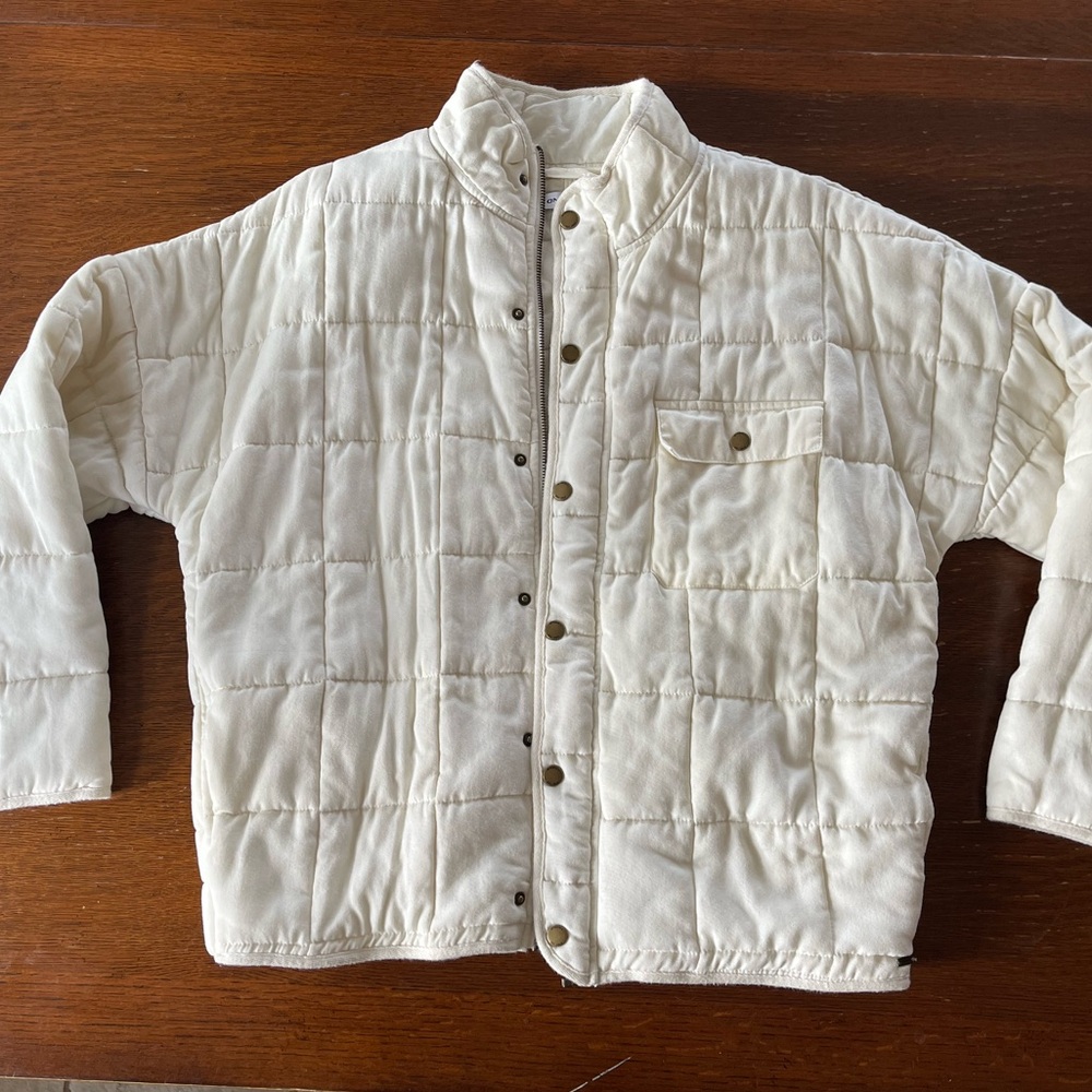 Oneill Quilted Cream Jacket